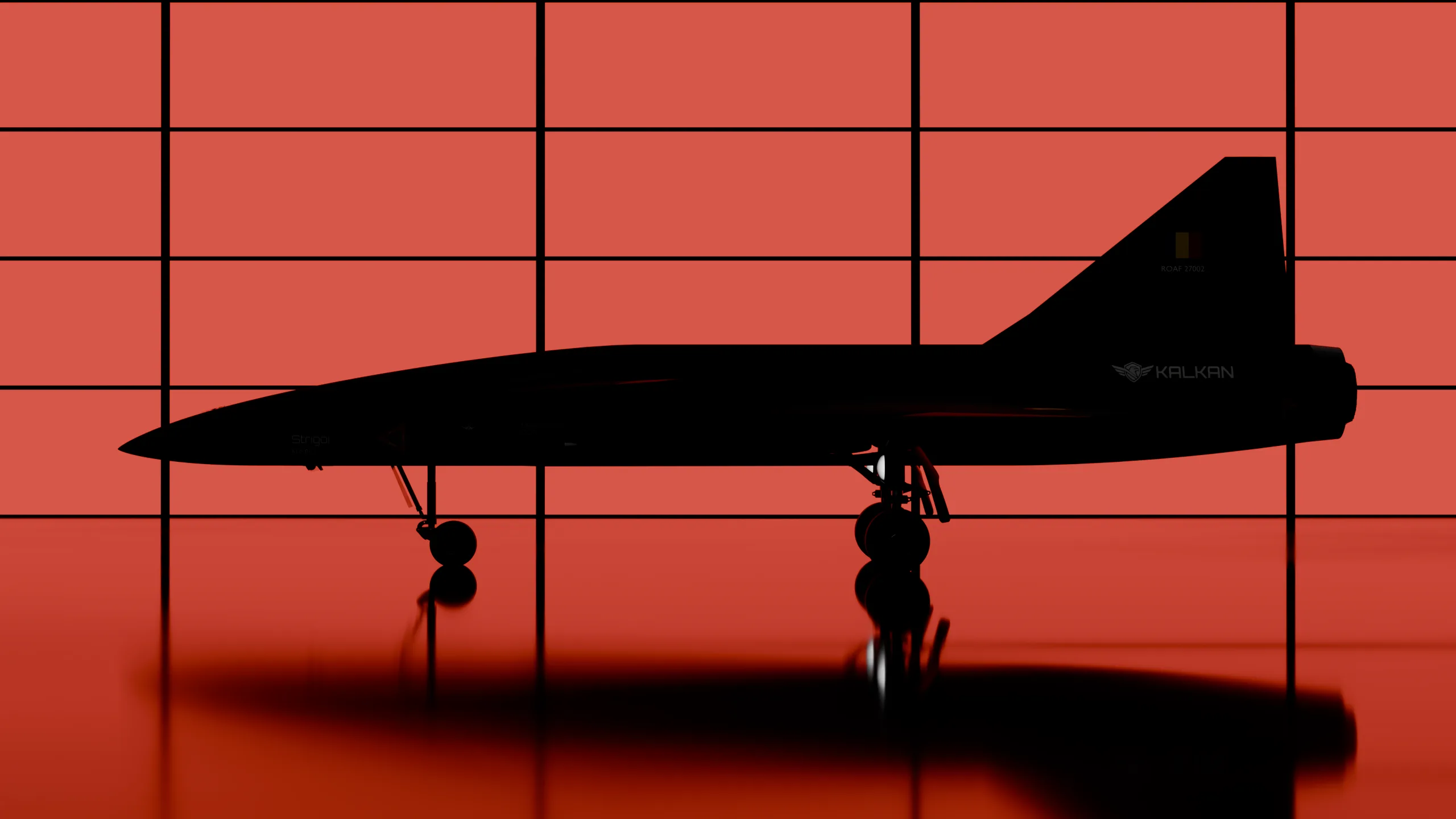 Strigoi in side profile on the hangar floor